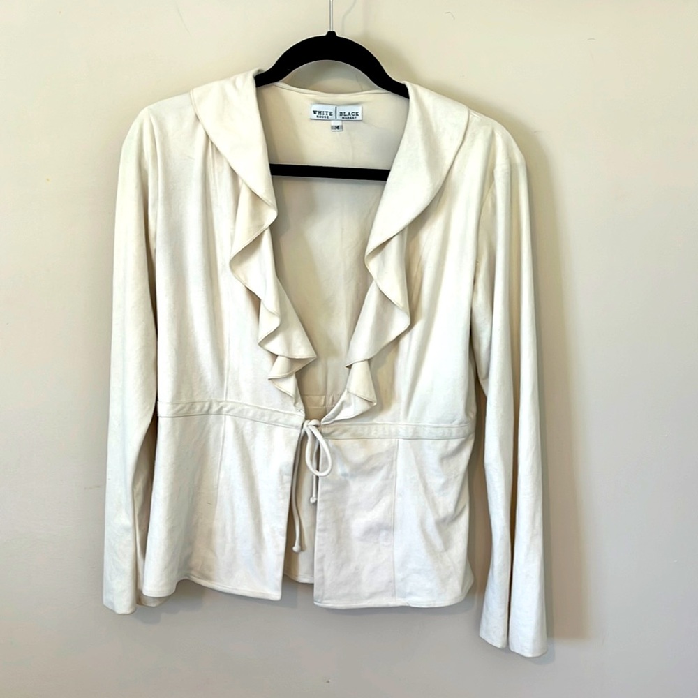 Brand new White House Black Market Suede Cardigan Medium (Made in USA)